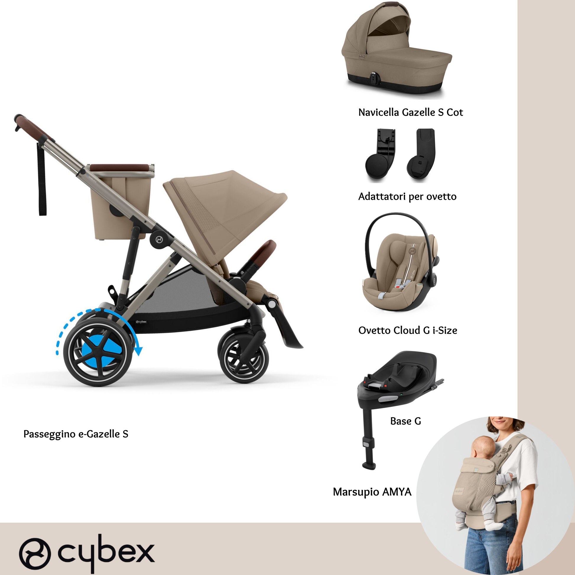 Bundle M + AMYA e-Gazelle Almond Beige