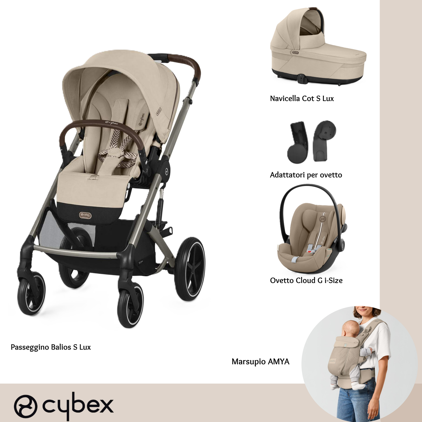 Set S con AMYA Almond Beige