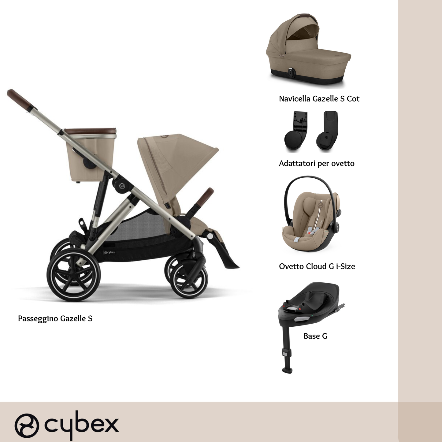 Bundle M Gazelle S ALMOND BEIGE