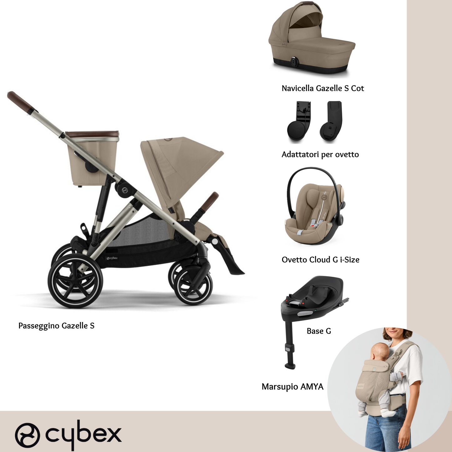 Bundle M+AMYA Gazelle S Almond Beige