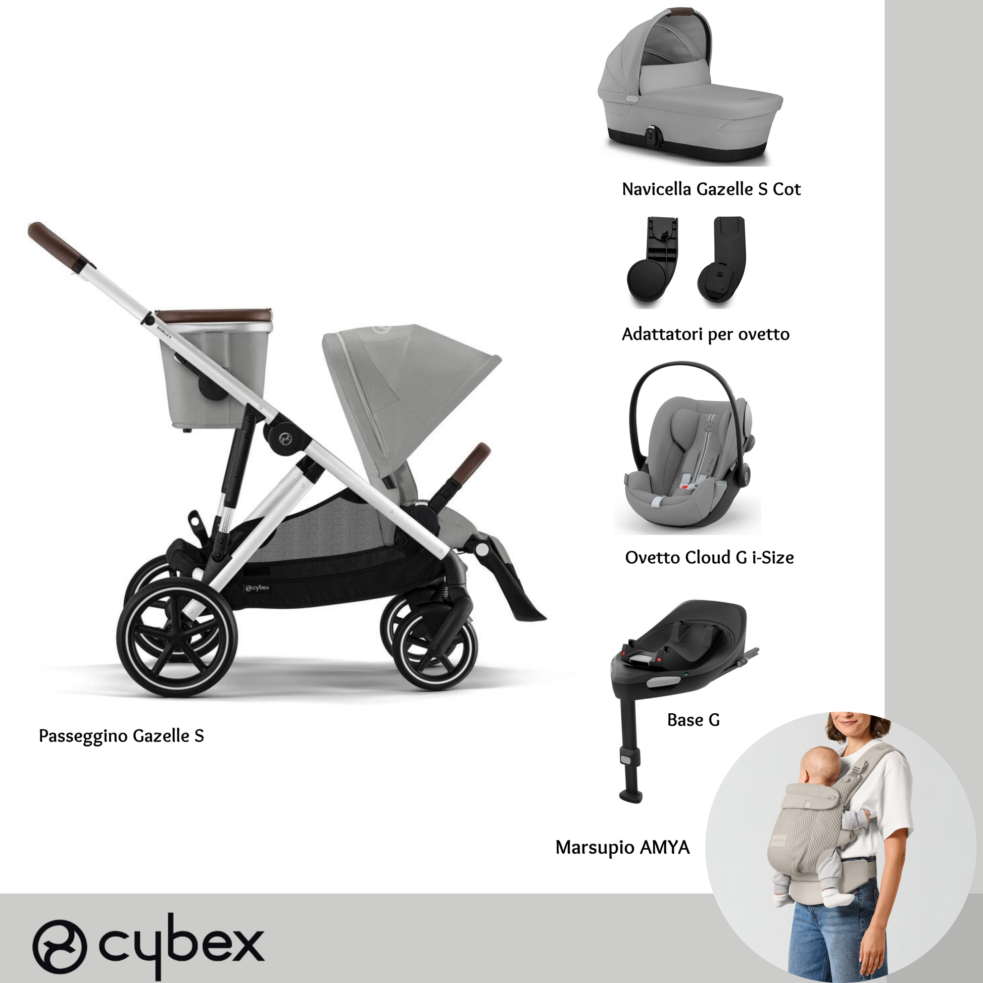 Bundle M + Amya Gazelle S Stone Grey
