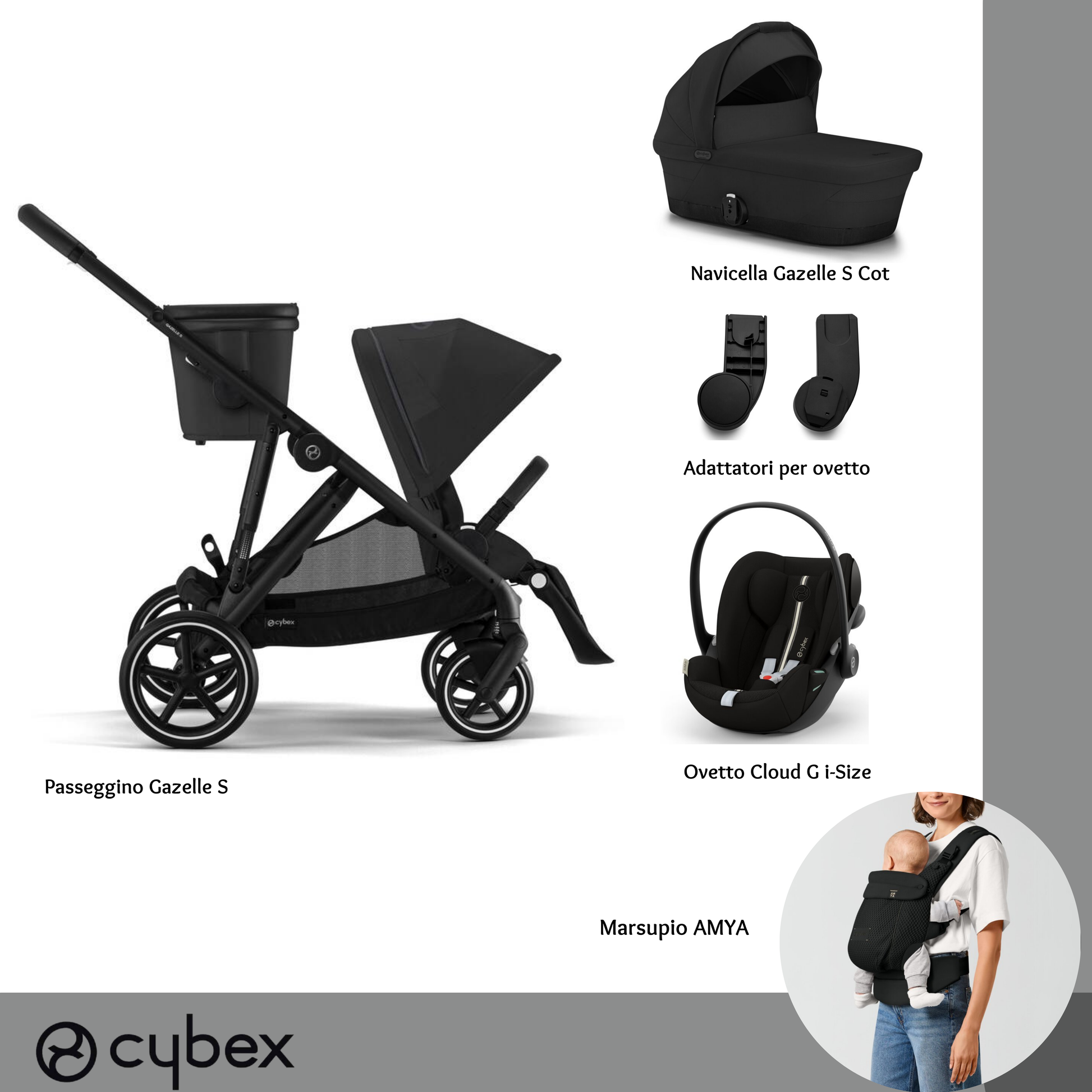 Bundle S + AMYA Gazelle S Moon Black