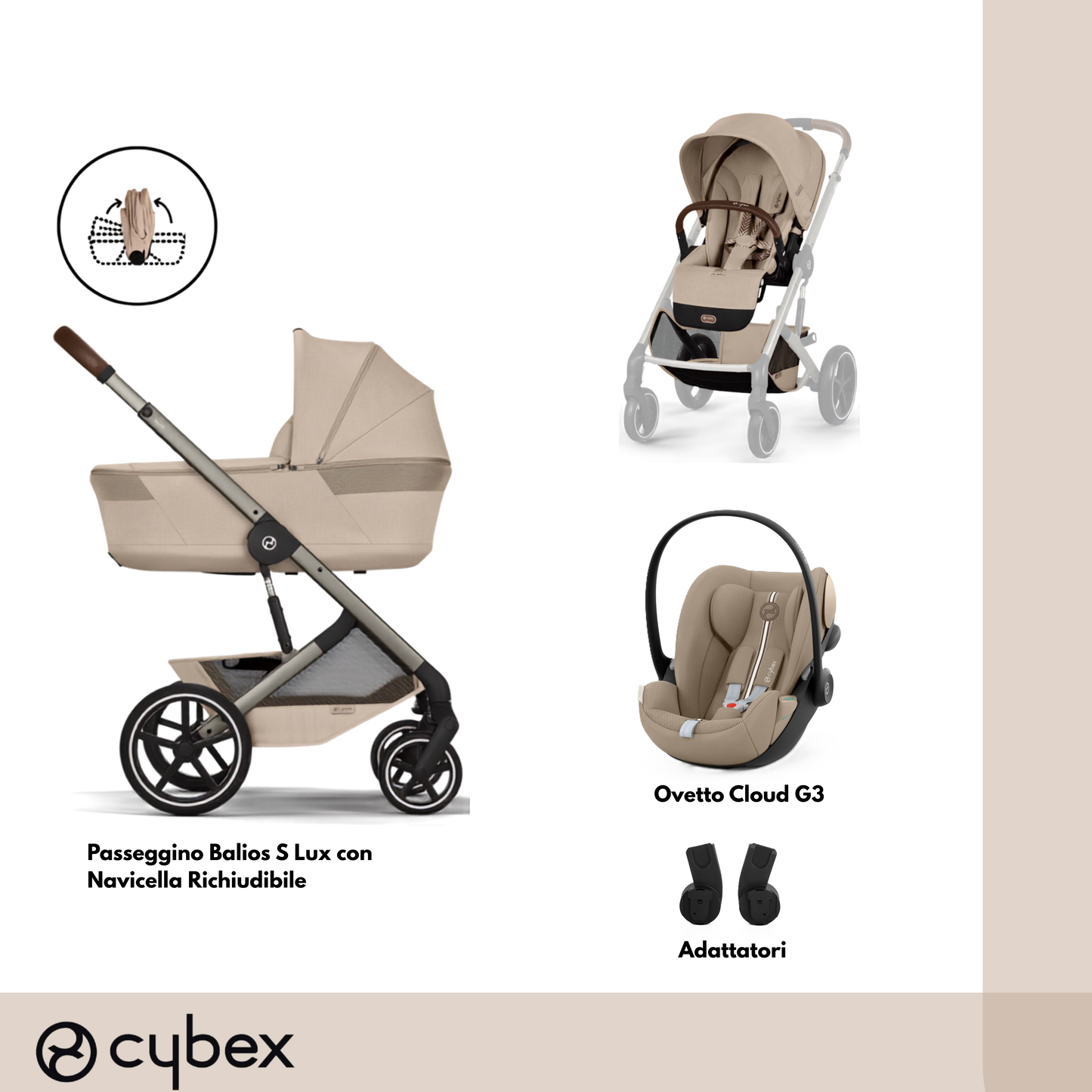 Pacchetto S almond beige