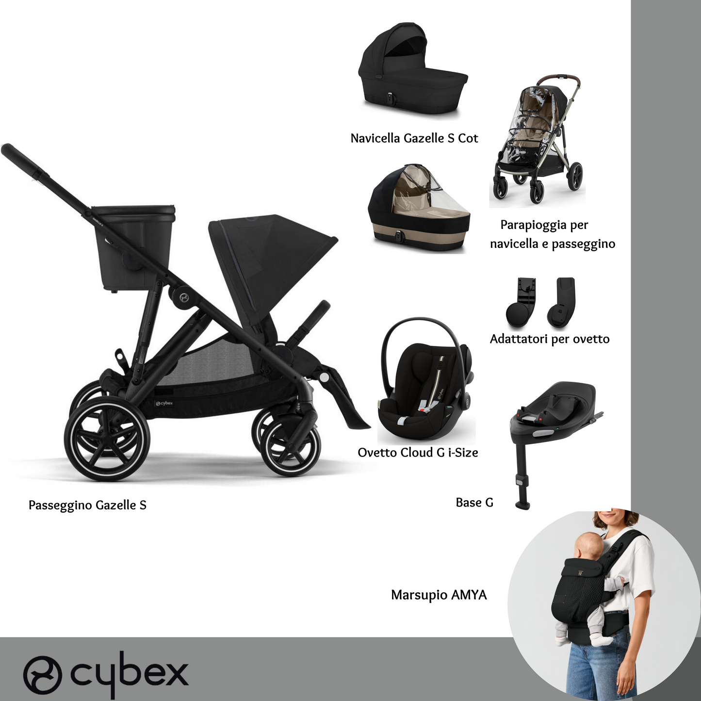 Bundle XL + AMYA Gazelle S Moon Black